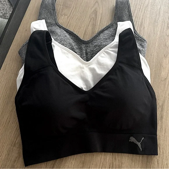 PUMA | Performance 3 Pack Seamless Sports Bra - Picture 3 of 14